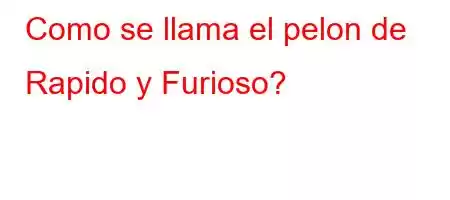 Como se llama el pelon de Rapido y Furioso?